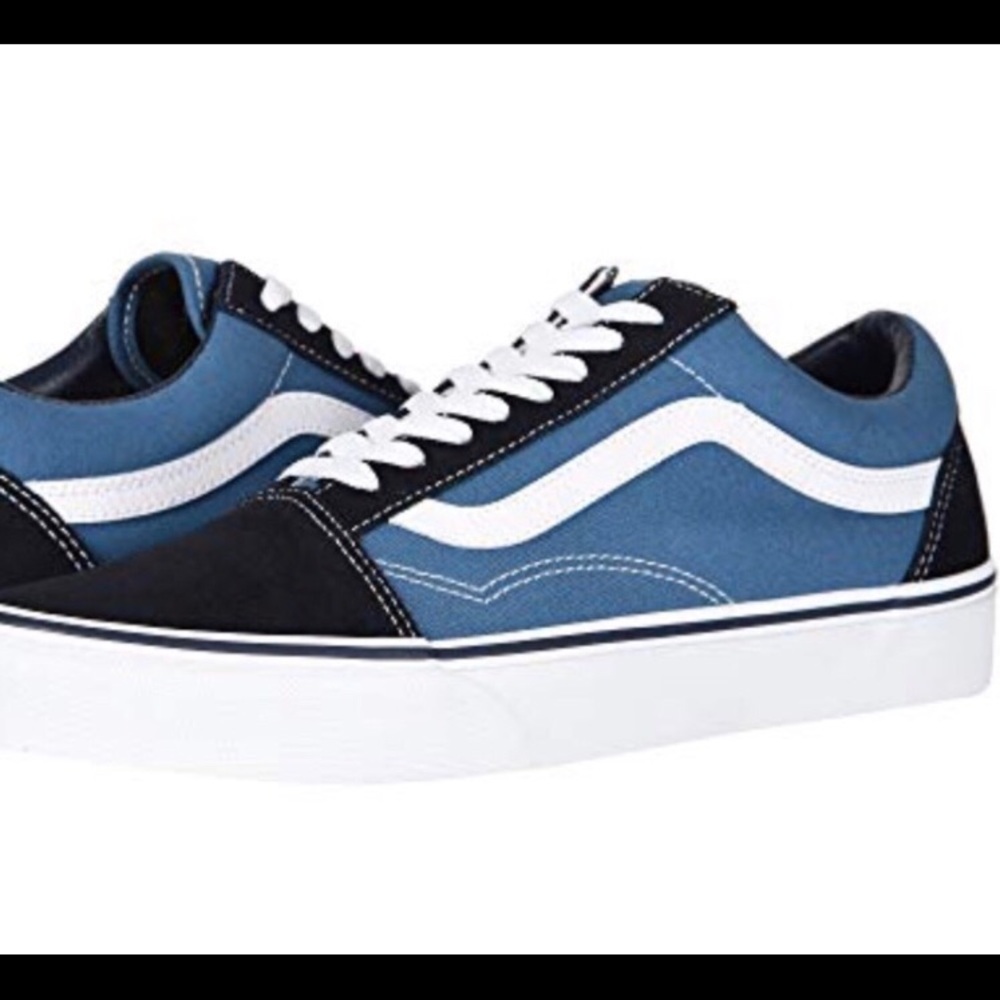 Two tone blue old school Vans